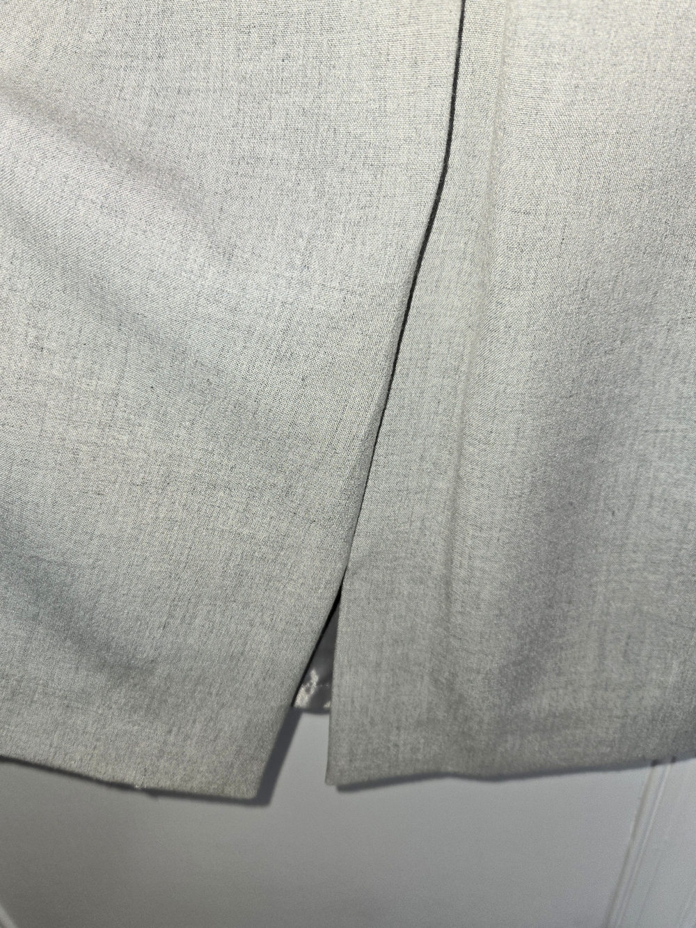 Calvin Klein Taylored Light Gray Cow-Neck Cap Sleeve Shealth Midi Dress 8P - Picture 7 of 13